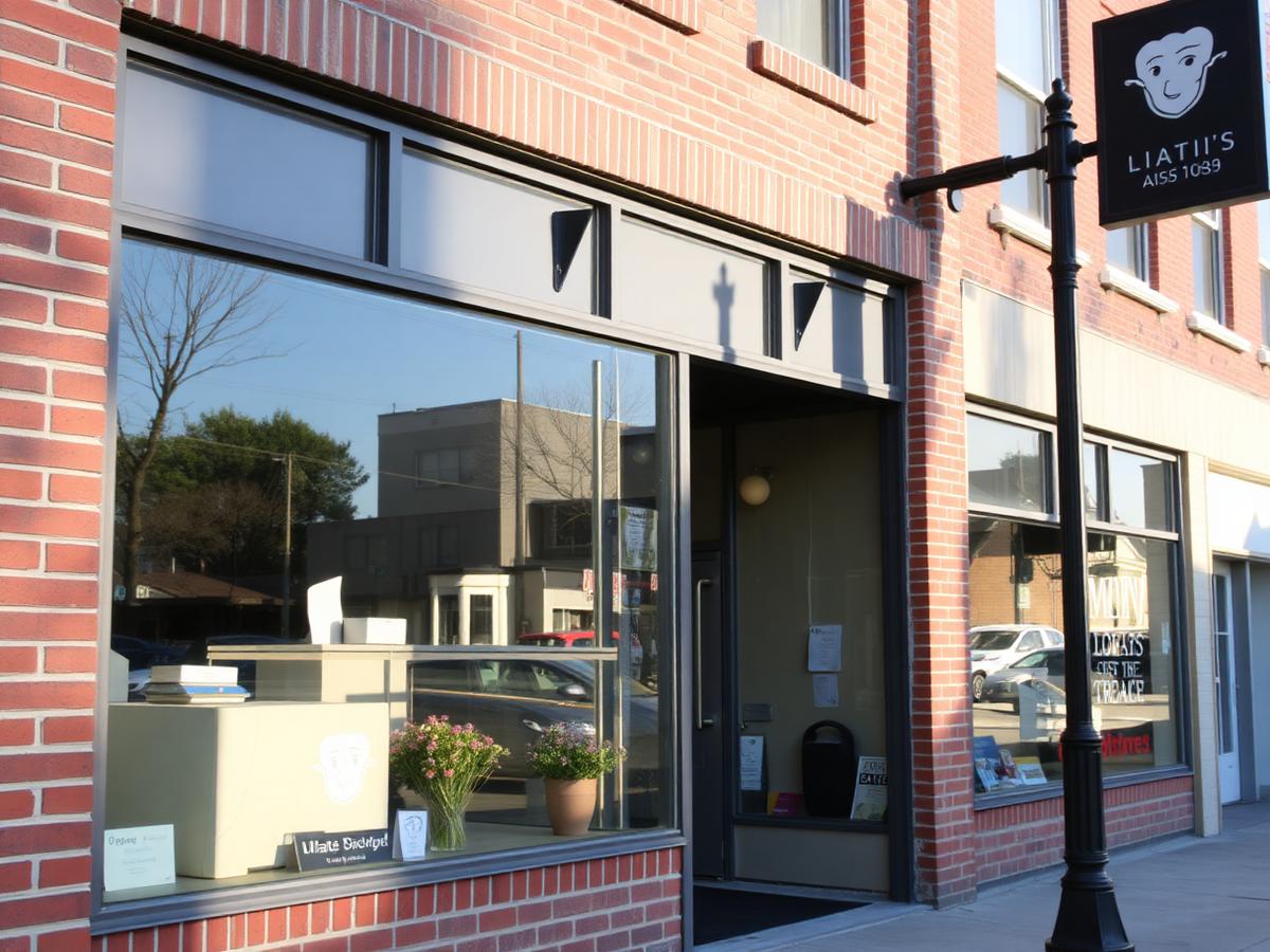 Storefront windows cleaned in downtown Starkville, MS